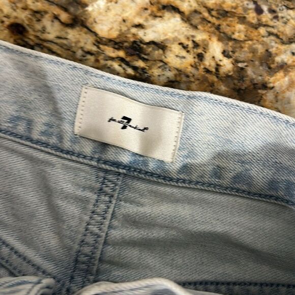 7 For All Mankind Ballon Tab Pant Isadora Light Wash Jeans Size 26 - Picture 6 of 12